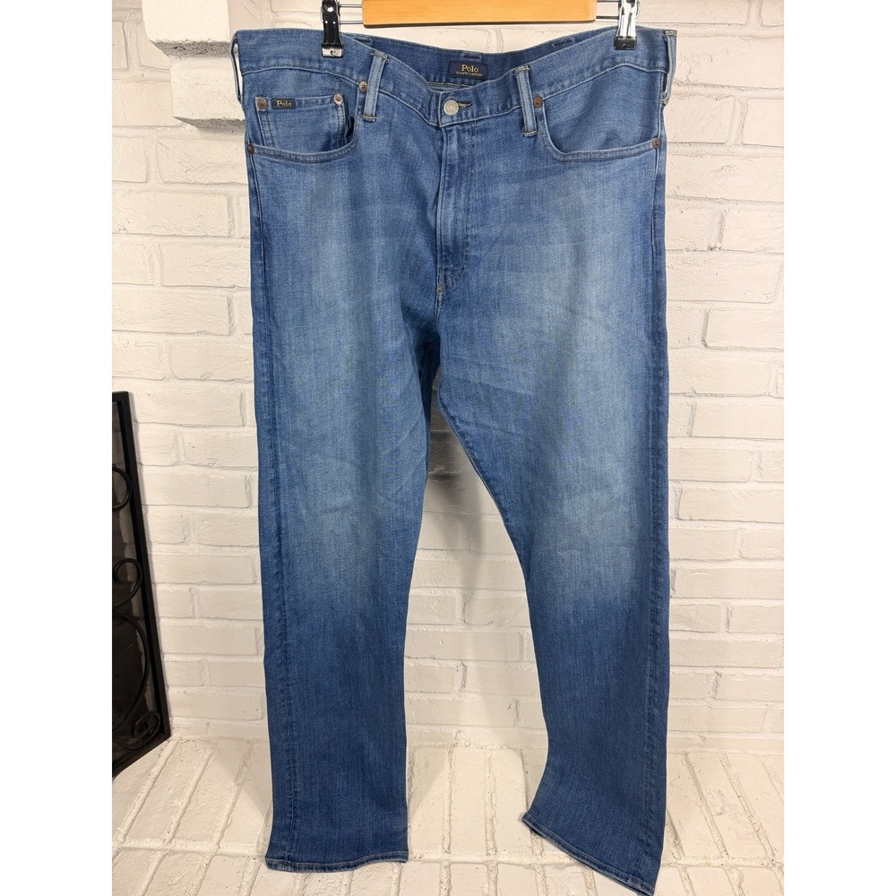 Polo‎ Ralph Lauren Jeans Mens 38x34 Blue Straight Stretch Denim Pants